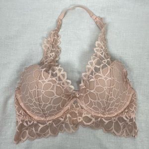 Victoria's Secret Pink Lace Lightly Lined Halter Bralette